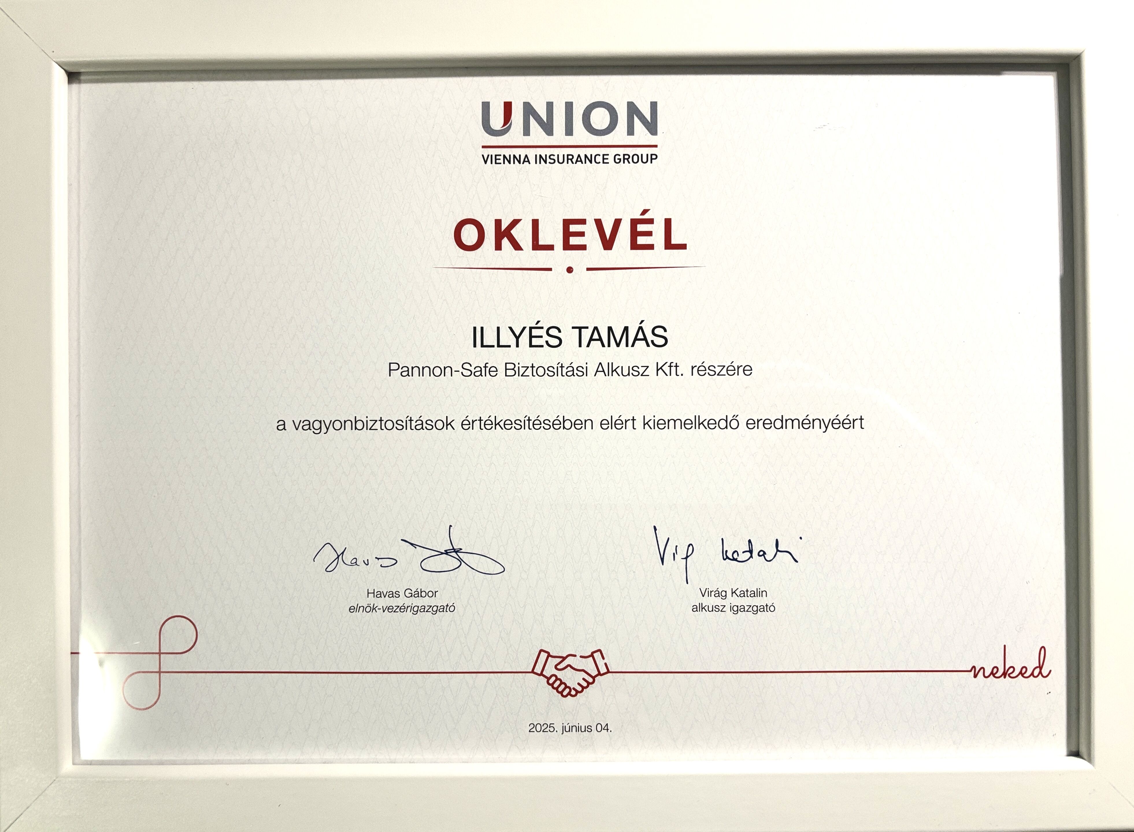 UNION - Vagyonbiztosítások értékesítése 2025